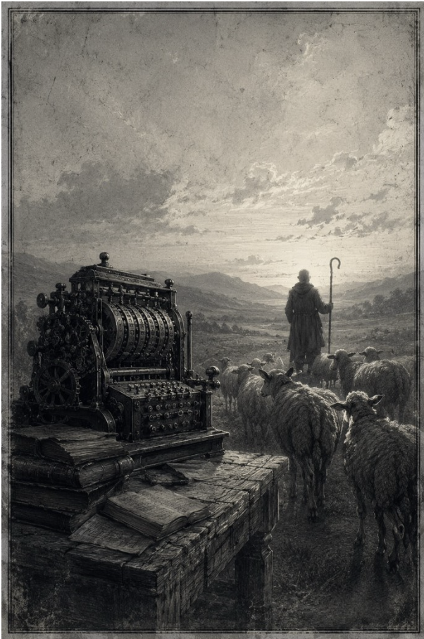 Illustration for AI is not the Holy Spirit